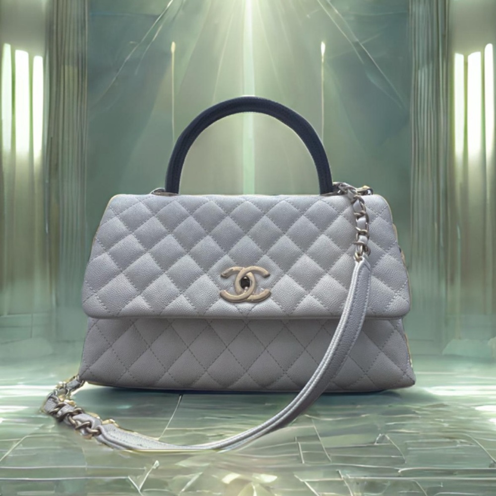Chanel Coco ( Lizard Handle) Gold hardware